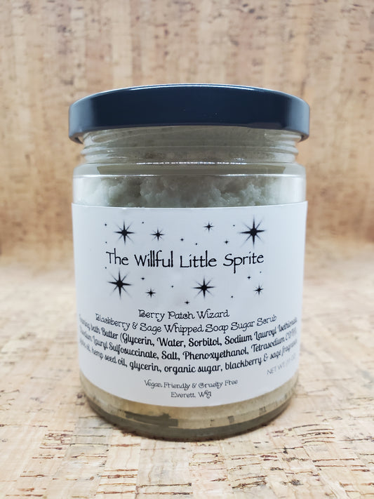 Berry Patch Wizard - Blackberry & Sage Whipped Soap Sugar Scrub